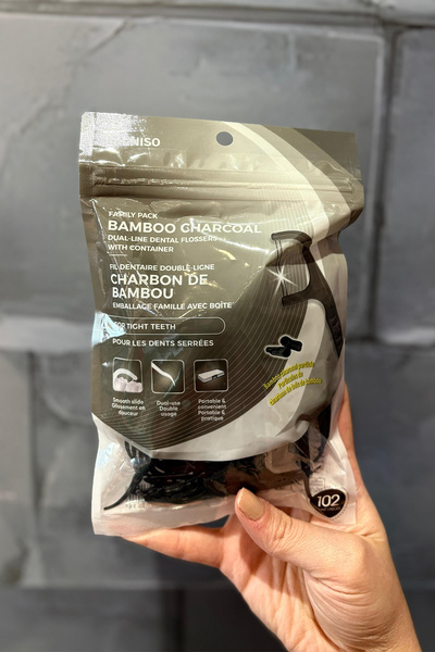 Miniso Aile Paketi Bambu Kömürlü Çift Yönlü Diş İpi