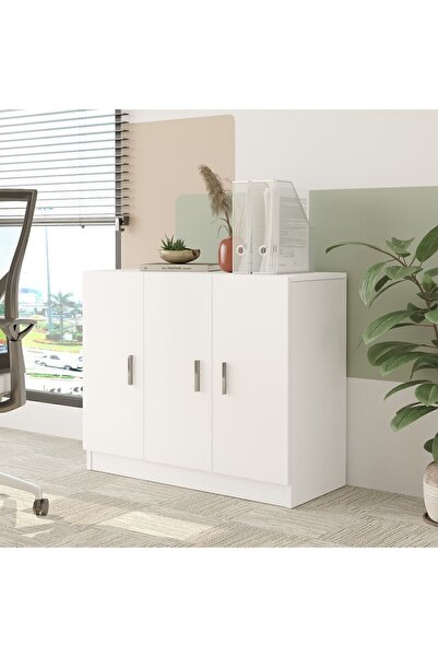 Yurupa Bega E Ofis Kapaklı Dolap 3 Renk Beyaz BEG5-W