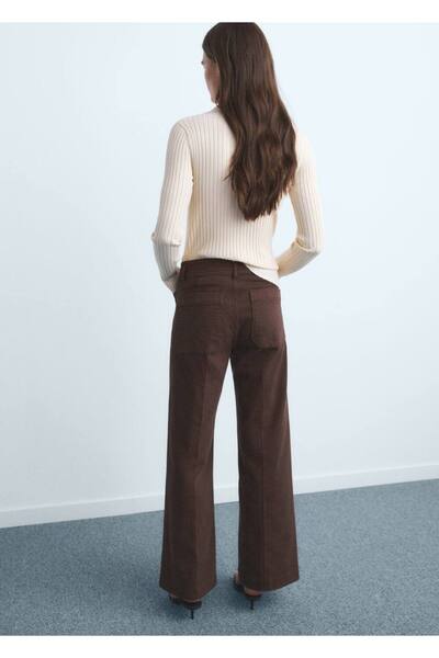 MANGO Woman Düğmeli wideleg jean