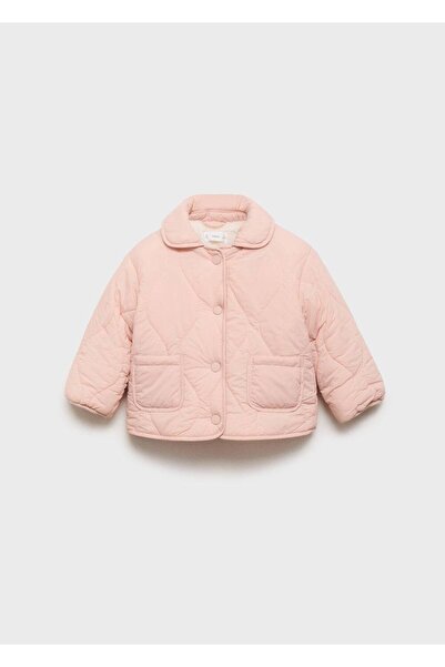 MANGO Baby Fur lined quilted anorak