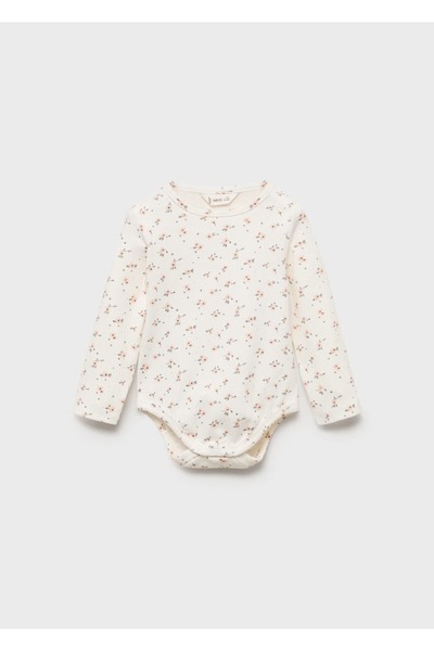 MANGO Baby Çiçek desenli çıtçıtlı body