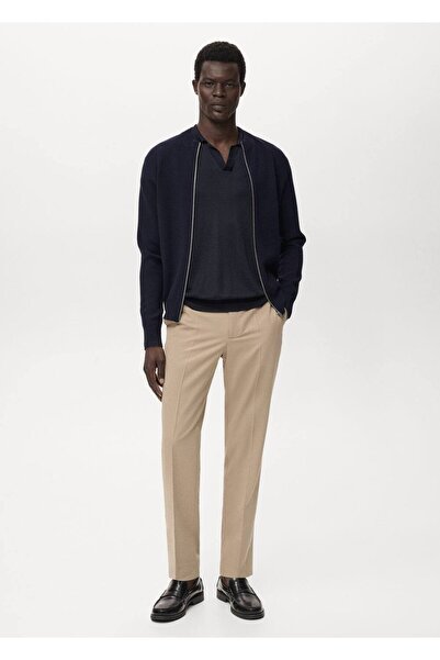 MANGO Man Fermuarlı triko hırka