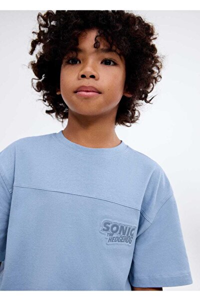 MANGO Kids Sonic kabartmalı tişört