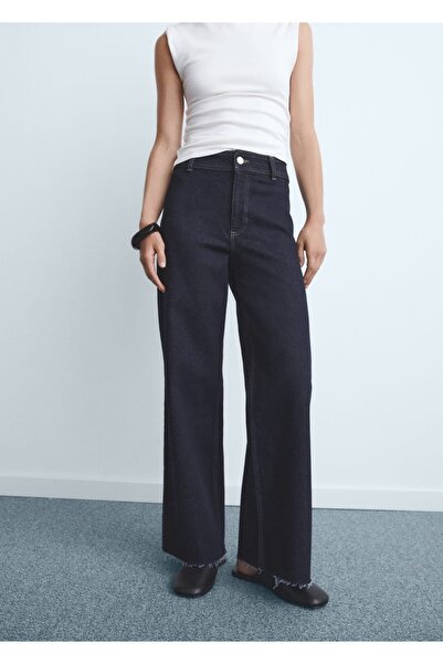 MANGO Woman Catherin yüksek belli culotte jean pantolon