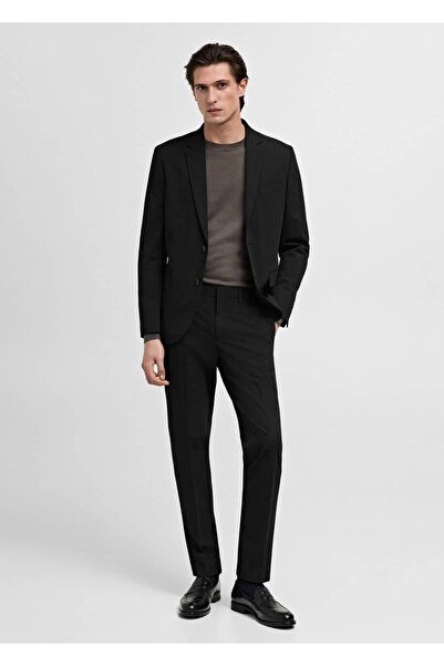 MANGO Man Süper slim fit streç kumaştan kumaş pantolon