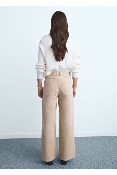 MANGO Woman Catherin yüksek belli culotte jean pantolon