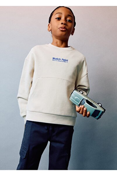 MANGO Kids İşlemeli desenli sweatshirt