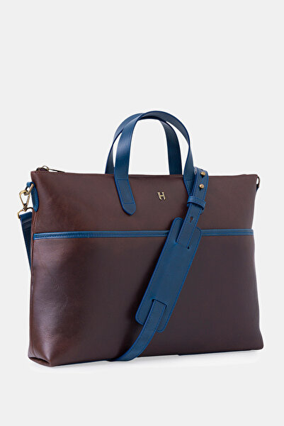 HELMBROOK Brice Genuine Leather Unisex 15.6" Single Compartment Laptop Bag