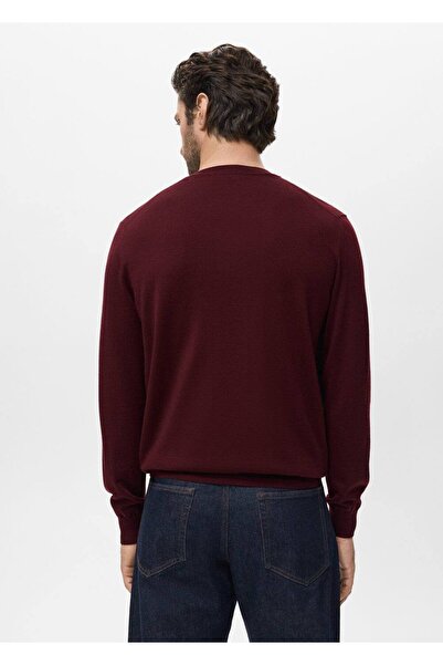 MANGO Man %100 yün yuvarlak yakalı kazak