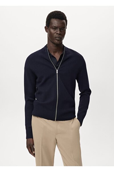 MANGO Man Fermuarlı triko hırka