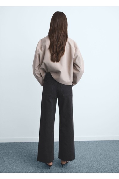 MANGO Woman Catherin yüksek belli culotte jean pantolon