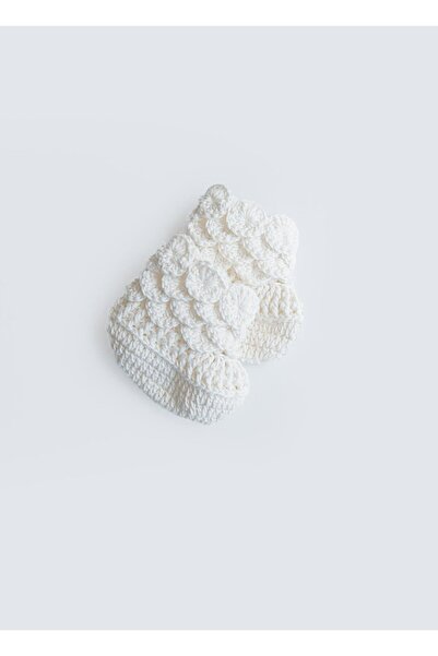 kitikate Girl Booties Ecru Hand Knitted