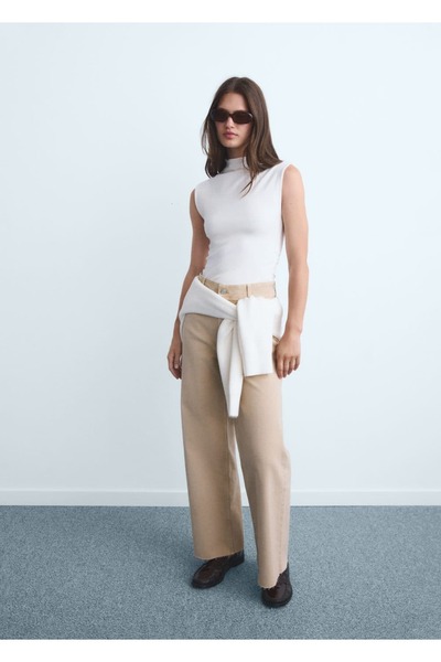 MANGO Woman Catherin yüksek belli culotte jean pantolon