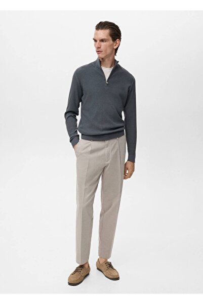 MANGO Man Ribana fermuarlı yaka kazak