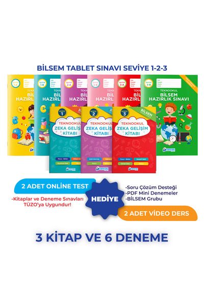 Teknookul Yayınları 7 Yaş Zeka Ve Dikkat Güçlendirme 9 Lu Eğitim Seti(SEVİYE 1,2,3)