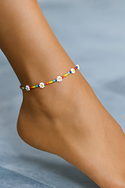 Fynbos Renkli Papatya Boncuklu Halhal