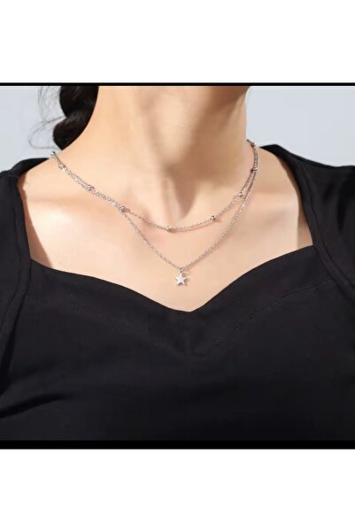 canlisepet قلادة النجمة المزدوجة