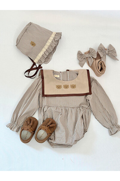 BİHAYALBİÇOCUK Ayıcık İşlemeli Romper