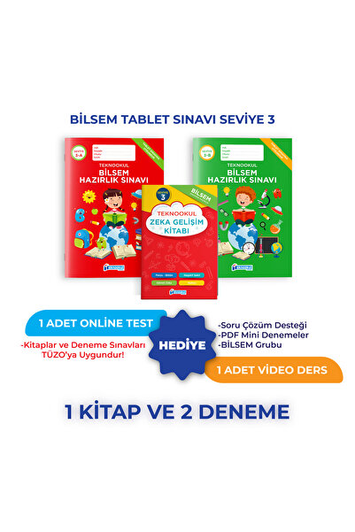 Teknookul Yayınları Bilsem Sınavı Hazırlık Seviye 3 Seti