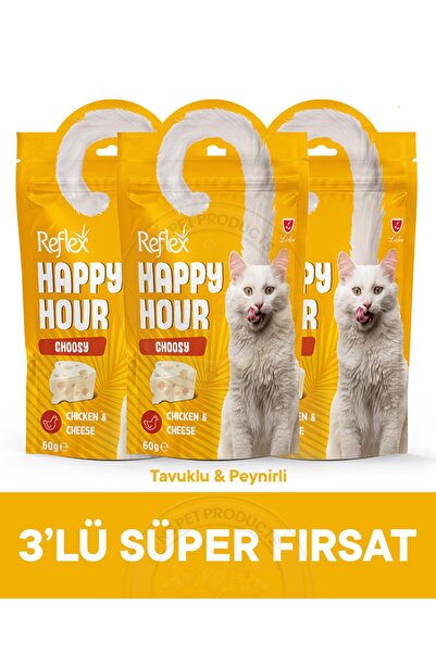 Reflex Happy Hour Choosy Seçici Kediler Ödül maması 3lü Fırsat 3x60gr