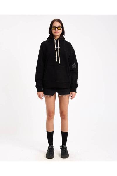 I'm west FAKE هودي -أسود