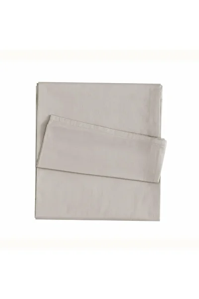 Linens Mix&Match Cotton Single Satin Sheet Stone