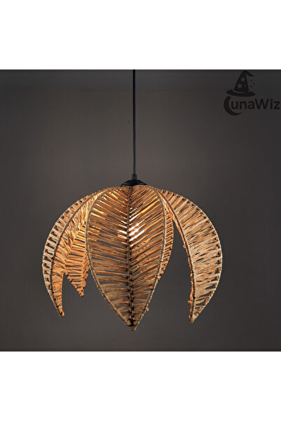 Luna Wiz Nilüfer Doğal Kağıt Rafya Avize