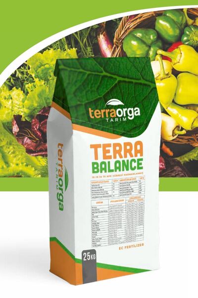 TerraOrga Terra Balance 25 Kg 18-18-18 Te Npk Gübresi Harmanlanmış Ec Fertilizer