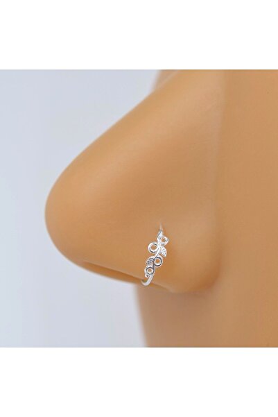 Heppii Otantik Sarmaşık Çiçekli Halka Hızma 925 Ayar Gümüş
