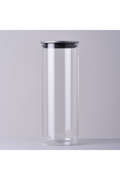 Linens Basic Cam-Metal Kapak 10x10x28 cm Kavanoz