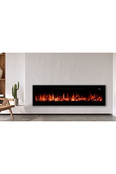 ZAYA Pagla 200 Elektrikli Şömine - Isıtıcılı, Cam Çerçeveli, Sınırsız Renkli
