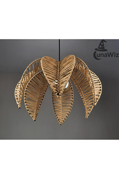 Luna Wiz Nilüfer Doğal Kağıt Rafya Avize