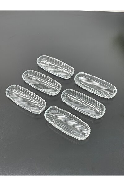 YzHome 6 Lı Cam Mini Kayık Tabak Kase Kahvaltılık 14*6cm