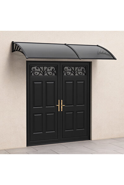 Genel Markalar COSMOS Kapı Pencere Üstü Pratik Sundurma 105x240 - Siyah