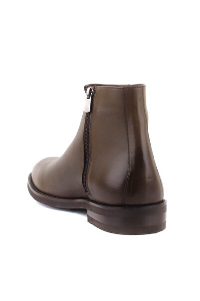 SailLakers - Καφέ δερμάτινες ανδρικές μπότες Eva Sole με φερμουάρ 102-3513-115584