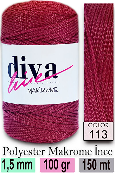 Diva İplik Diva Makrome Ipi 113 Вишня