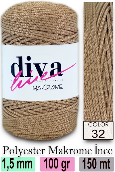 Diva İplik Діва Макроме Іпі 32