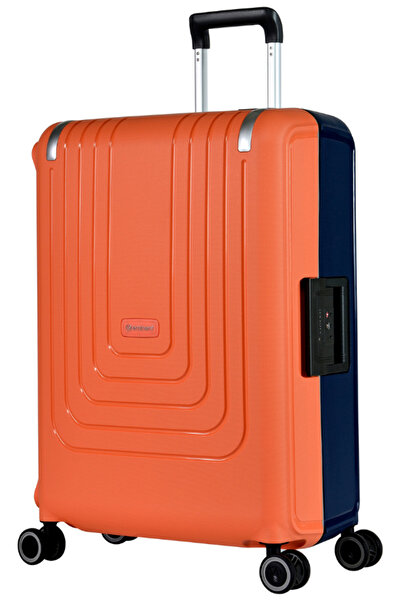 eminent حقيبة سفر فيرتيكا الصلبة مع قفل إدارة أمن النقل B0006M أزرق داكن برتقالي