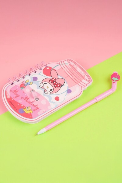 Miniso Sanrio Lisanslı Pipetli Bardak Figürlü Telli Not Defteri - My Melody
