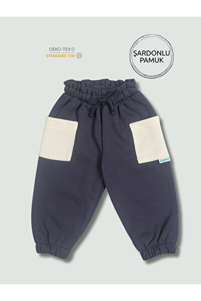 Zuppers Thick Cotton Jogger Pants with Baby Pockets - Navy