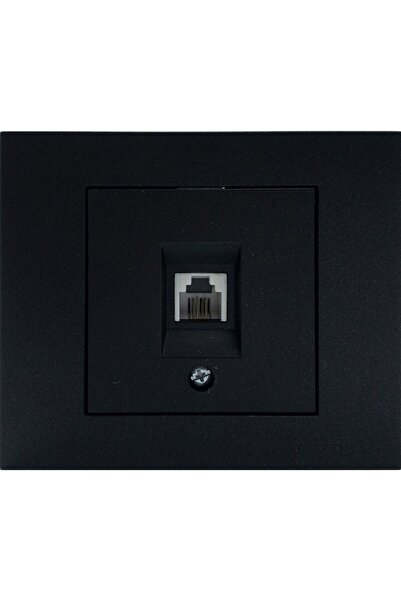 OVİVO Grano Metalik Siyah Rj11 Nümeris Telefon Prizi