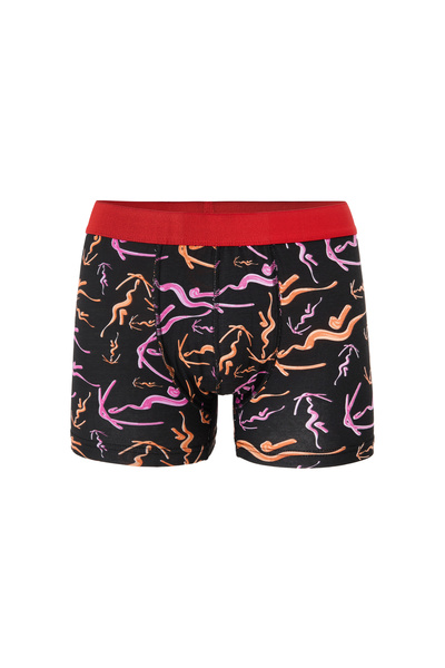 don joy Ανδρικά βαμβακερά χτενισμένα βαμβακερά μπόξερ με ψηφιακό εμπριμέ σχέδιο 5 τεμαχίων