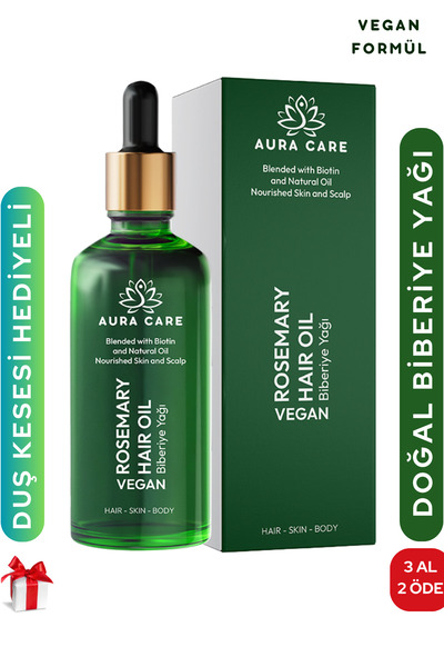 Aura Care Biberiye Yağı - Saç Dökülmesi Karşıtı ve Hızlı Saç Uzatma Etkili