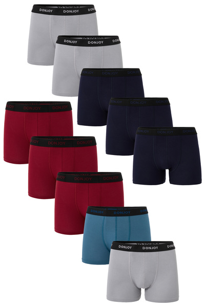 don joy Erkek 10'lu Bambu Beli Lastikli Boxer