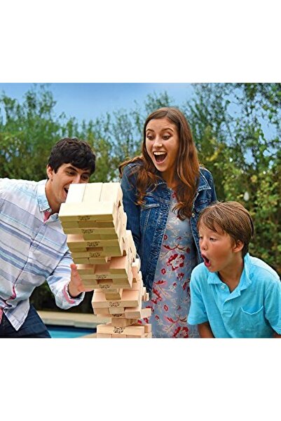 Jenga Giant Family Hardwood Game (Can Stack 3+'. Ages 6+)