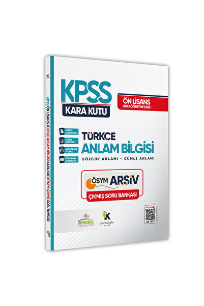 Karakutu Yayınları KPSS Önlisans-Ortaöğretim Türkçenin Kara Kutusu ANLAM BİLG...