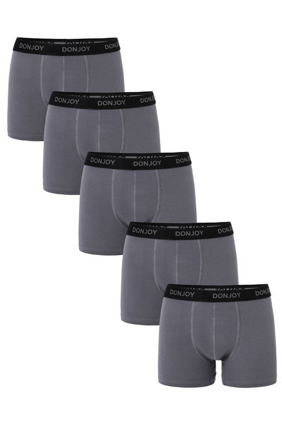 don joy Erkek 5'li Bambu Beli Lastikli Füme Boxer