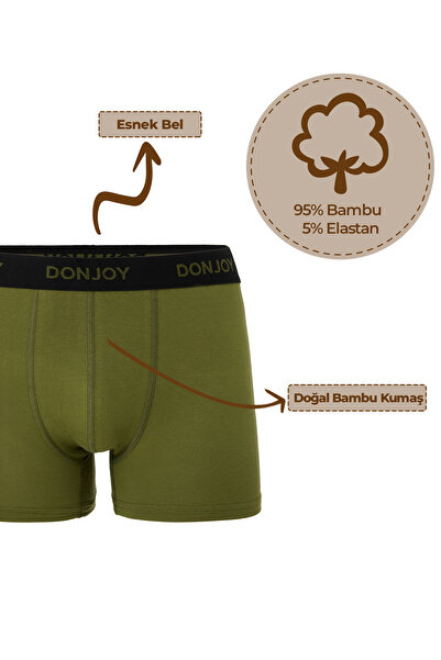 don joy Men's 5-Piece Bamboo Gray Boxers with Elastic Waist