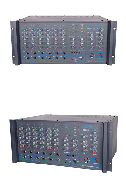 startech Safir S6-800 usb 6 Girişli 2x400 Watt Stereo Amplifikatör