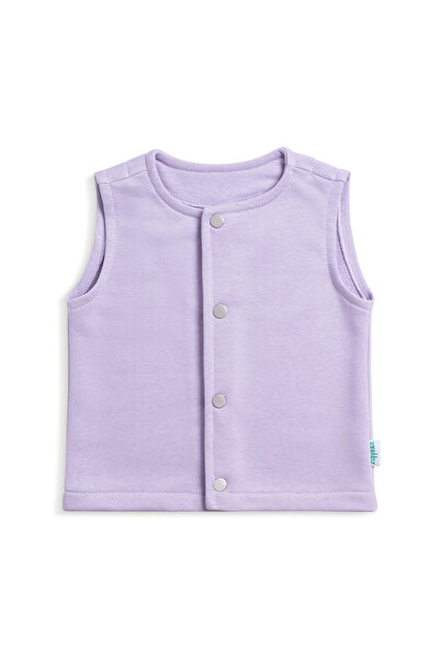 Zuppers Lilac Cotton Baby Kids Vest - Snap Fastener